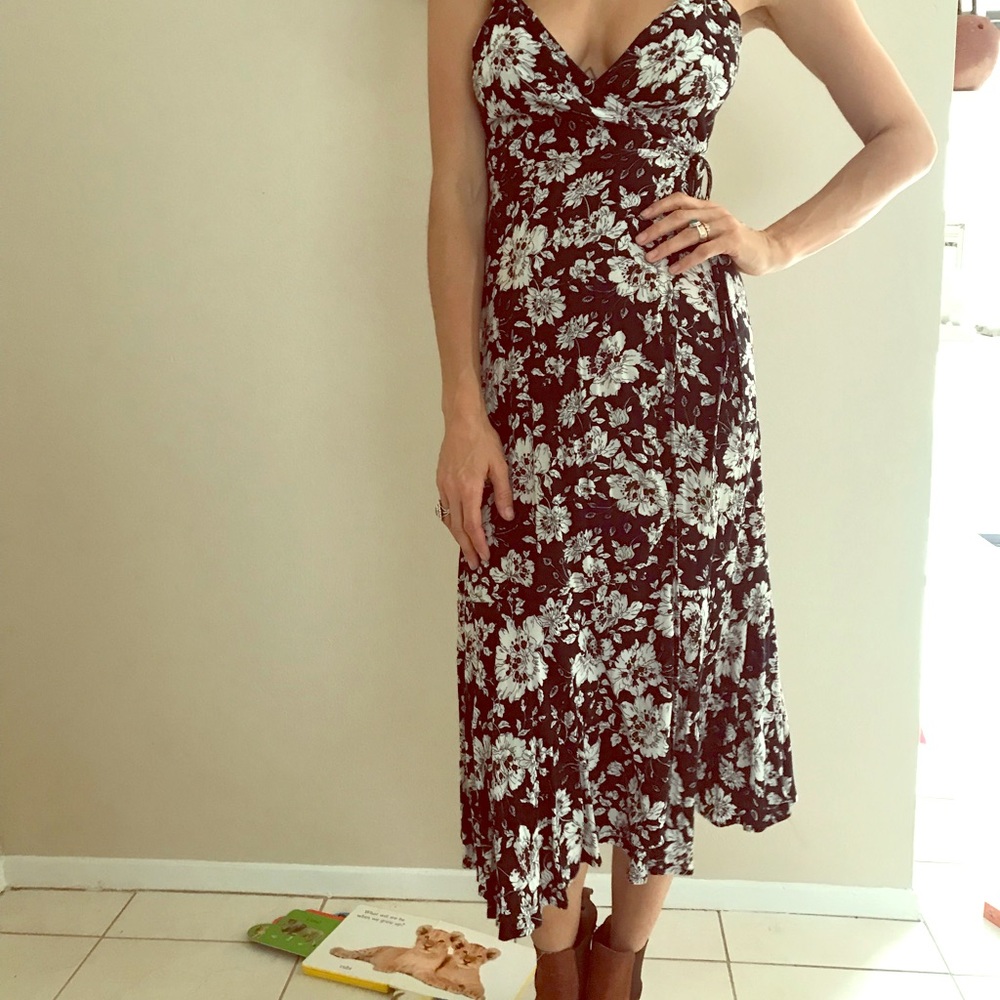 Floral wrap dress